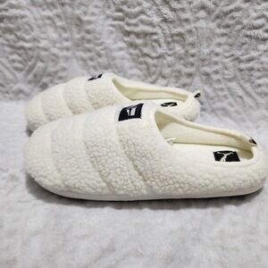 PUMA Sherpa Logo Scuff Mens Size 10 Off White Comfy Cozy Slippers 384943-01